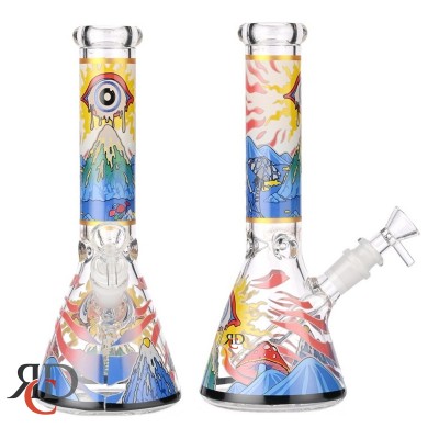 WATER PIPE BEAKER EYE GLOW IN DARK WP12069 1CT